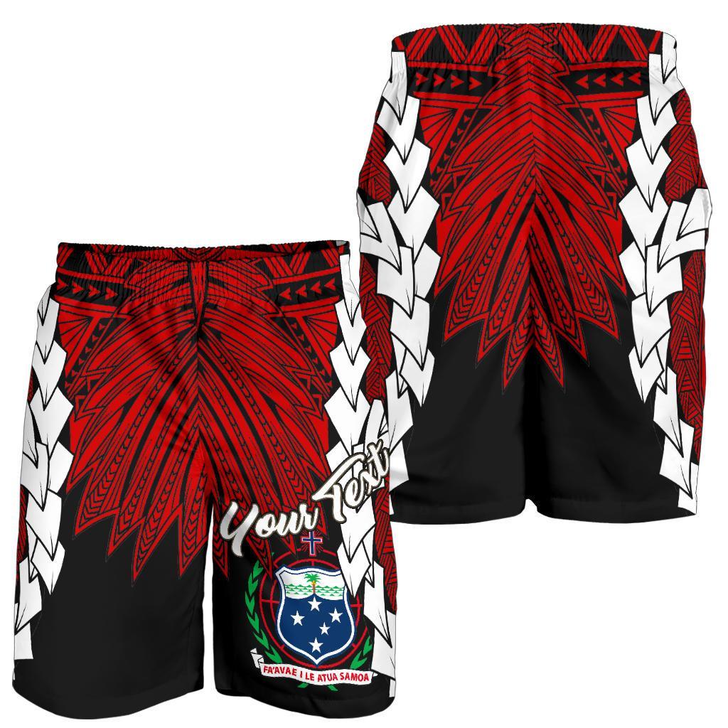 Samoa Polynesian Custom Personalised Men's Shorts - Tribal Wave Tattoo Flag Color - Polynesian Pride