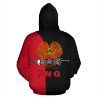 Papua New Guinea All Over Zip up Hoodie Shoulder Style - Polynesian Pride