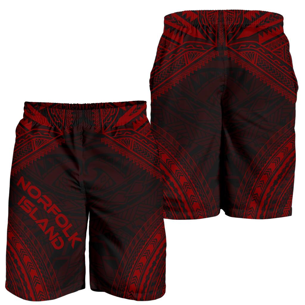 Norfolk Island Men's Shorts - Polynesian Chief Red Version - Polynesian Pride