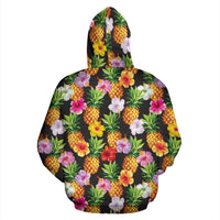 Polynesian All Over Hoodie Polynesian Tropical Fruit & Vegetable Print 01 - Polynesian Pride
