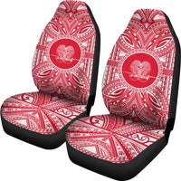 Papua New Guinea Car Seat Cover - Papua New Guinea Coat Of Arms Polynesian Flag Color - Polynesian Pride