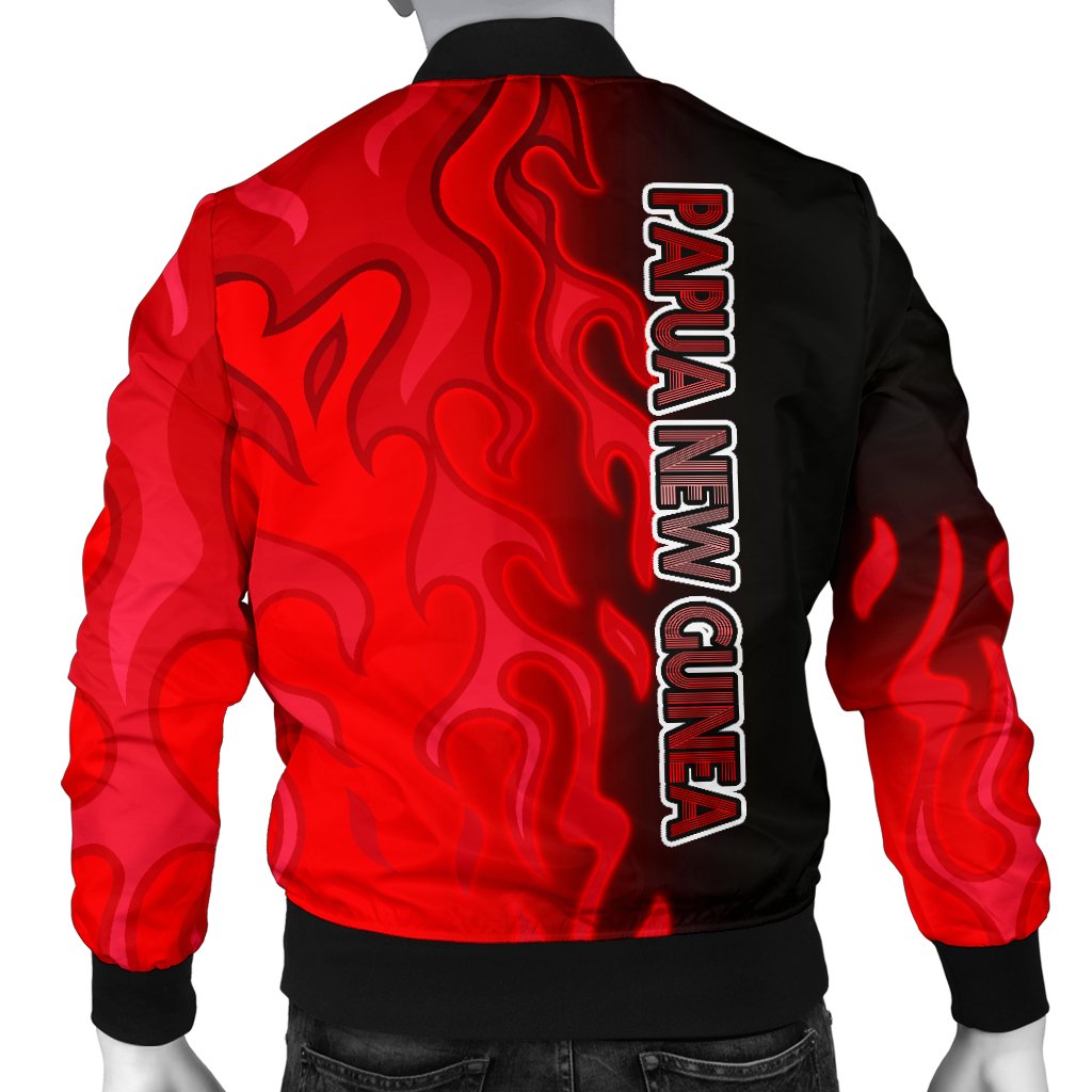Papua New Guinea Bomber Jacket (Men) - PNG Flame - Polynesian Pride