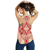 Polynesian Women's Racerback Tank Red And Yellow - Polynesian Pride