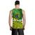 Cook Islands Rugby Men Tank Top Coconut Leaves - The Kuki's - Polynesian Pride