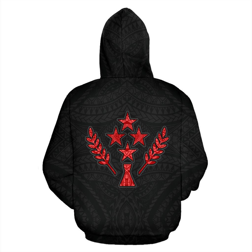 Kosrae Custom Hoodie Micronesia Kosraean Warrior Red - Polynesian Pride