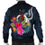 Vanuatu Polynesian Men's Bomber Jacket - Tropical Flower - Polynesian Pride