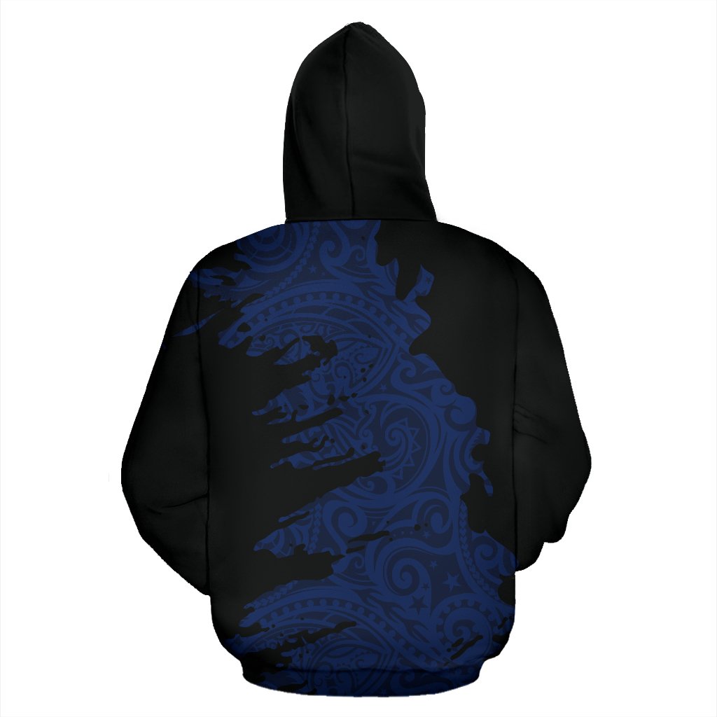Hoodie Polynesian Tattoo Blue - Polynesian Pride