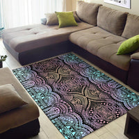 Polynesian Purple And Teal Area Rug - Polynesian Pride