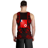 Wallis And Futuna Men Tank Top - Polynesian Tattoo Red - Polynesian Pride