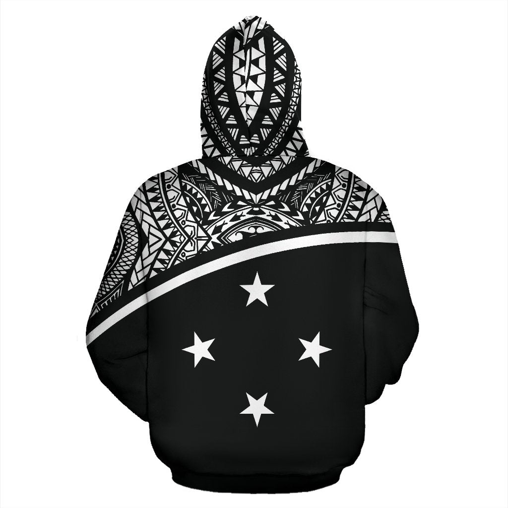 Pohnpei All Over Hoodie Micronesia Black Curve Style - Polynesian Pride