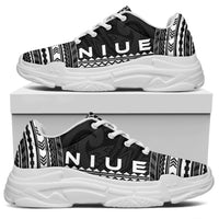 Niue Chunky Sneakers - Polynesian Chief Black Version - Polynesian Pride