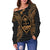 Guam Polynesian Shoulder Sweater Map Gold - Polynesian Pride