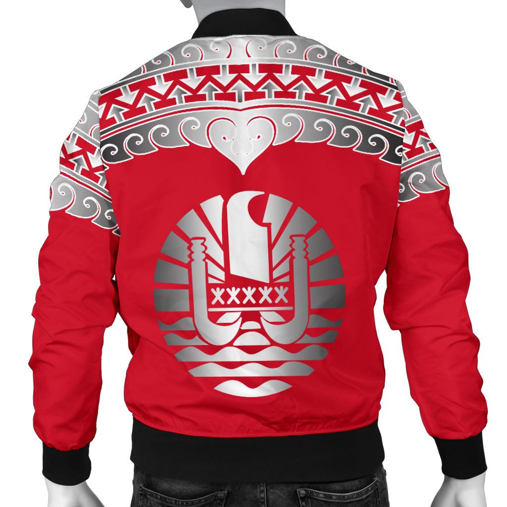 Tahiti Polynesian Men Bomber Jacket - Wave Style - Polynesian Pride
