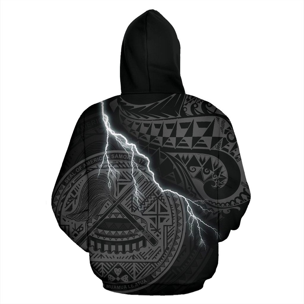 American Samoa Polynesian Hoodie Lighting Thunder - Polynesian Pride