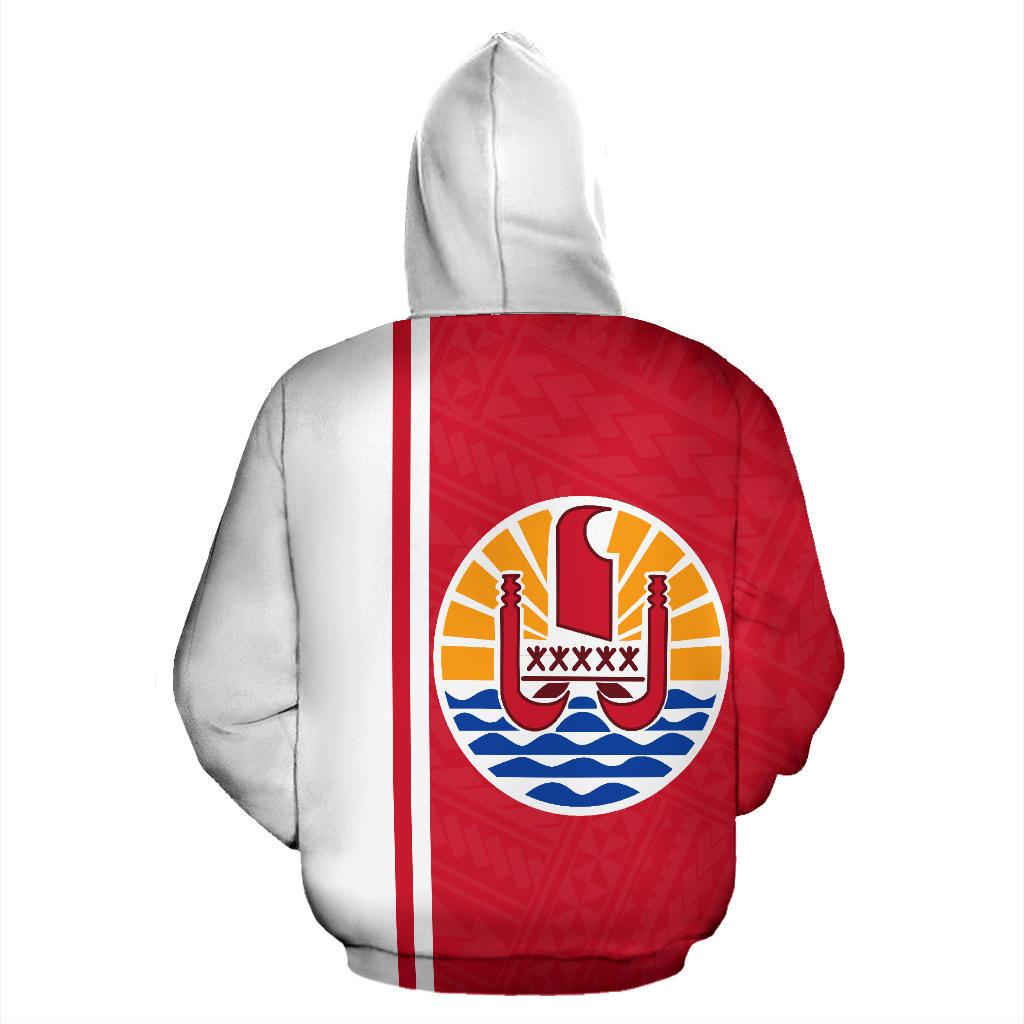 Tahiti All Over Zip up Hoodie Polynesian Straight Version - Polynesian Pride