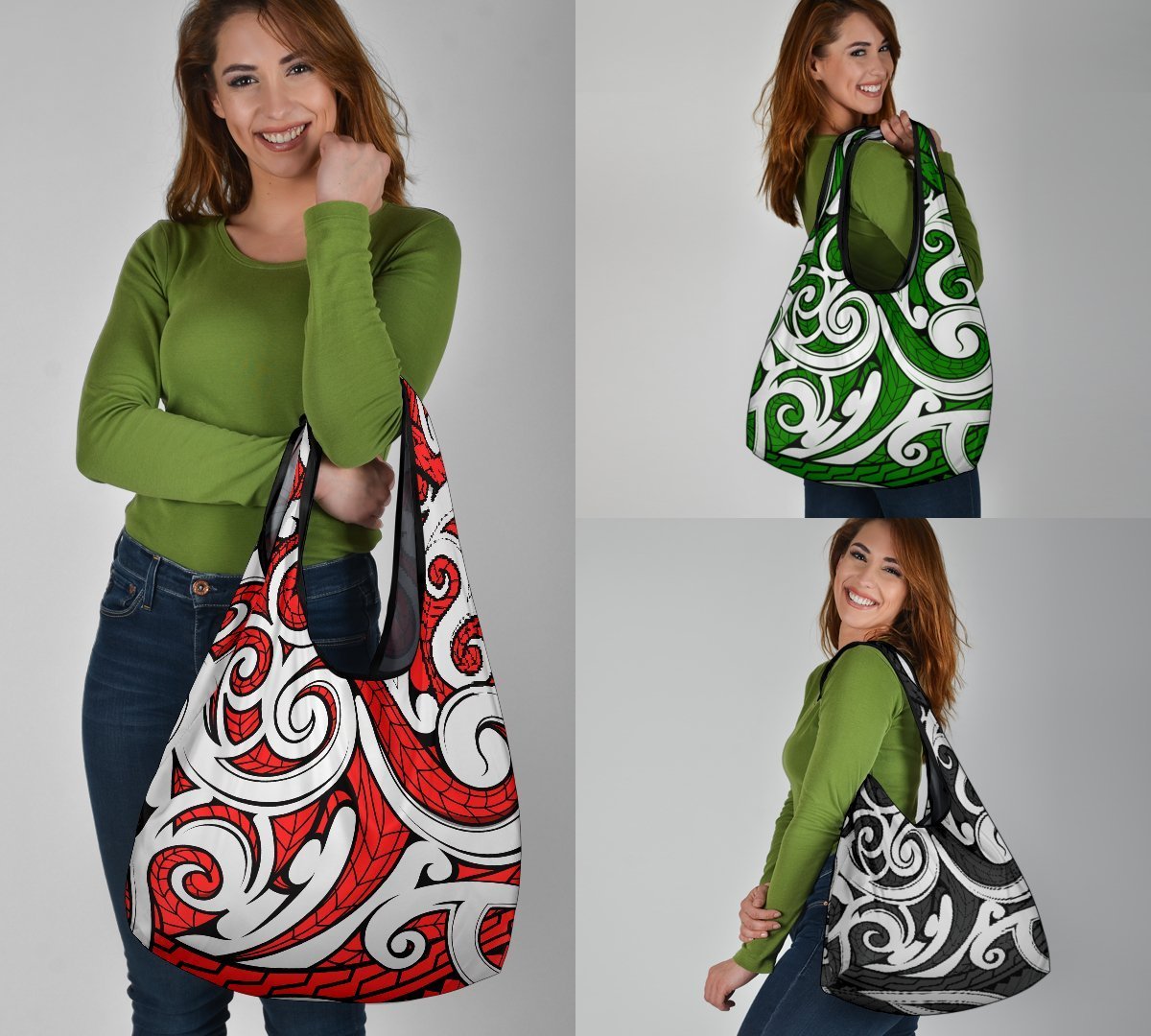 Maori Tribal Ornament Grocery Bag 3 - Pack - Polynesian Pride