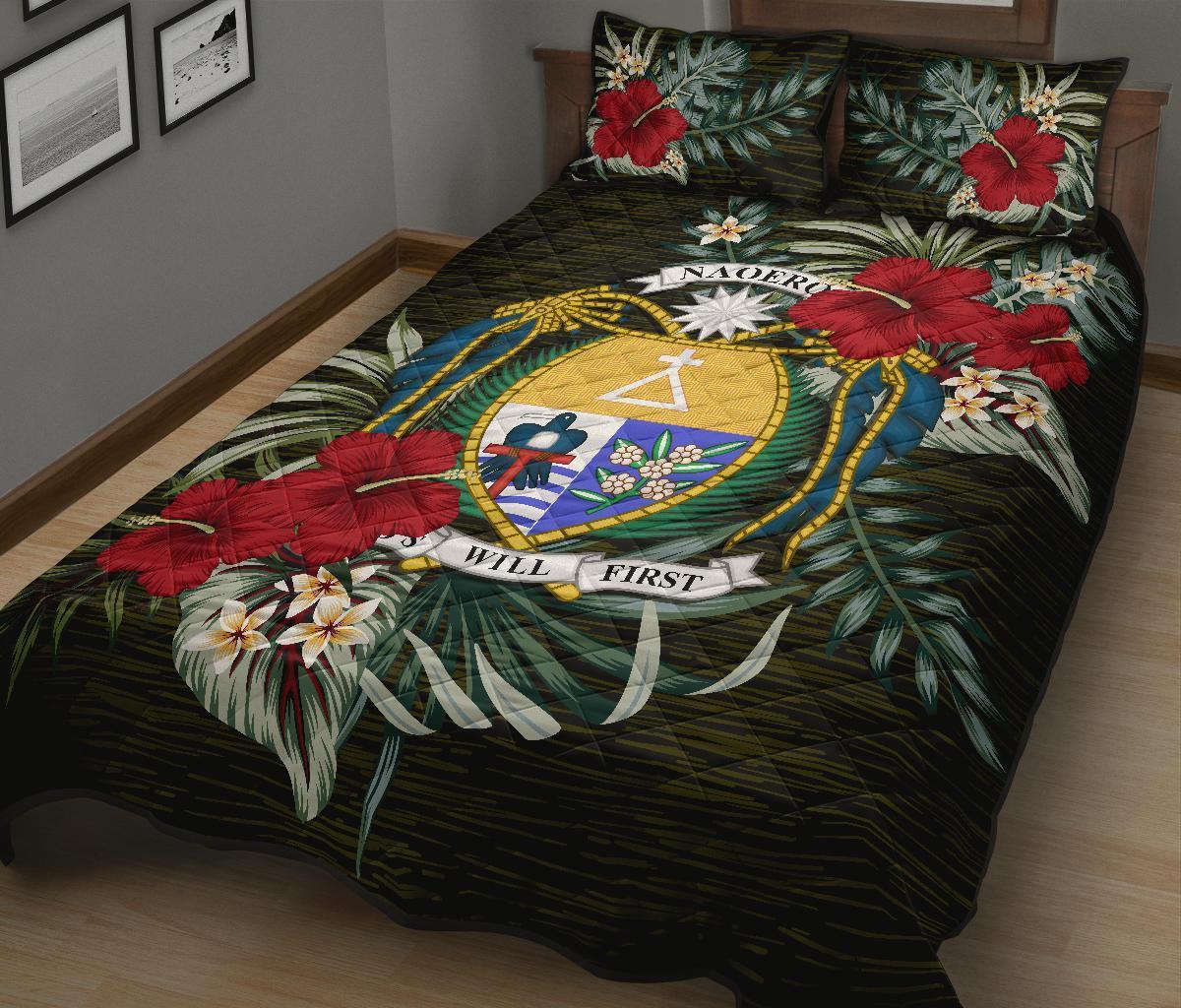 Nauru Polynesian Quilt Bed Set - Special Hibiscus - Polynesian Pride