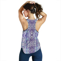 Polynesian Symmetry Gardient Violet Women's Racerback Tank Top - Polynesian Pride