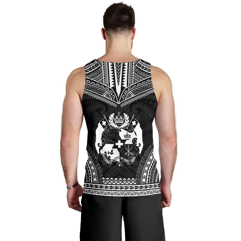Tonga Men's Tank Top - Polynesian Chief Black Version - Polynesian Pride