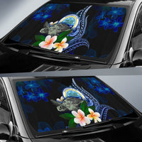 Polynesian Federated States of Micronesia Sun Shades - Turtle With Plumeria Flowers - Polynesian Pride