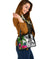 Yap Shoulder Handbag White - Turtle Plumeria Banana Leaf - Polynesian Pride