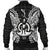 Vanuatu Polynesian Men's Bomber Jacket Map Black - Polynesian Pride