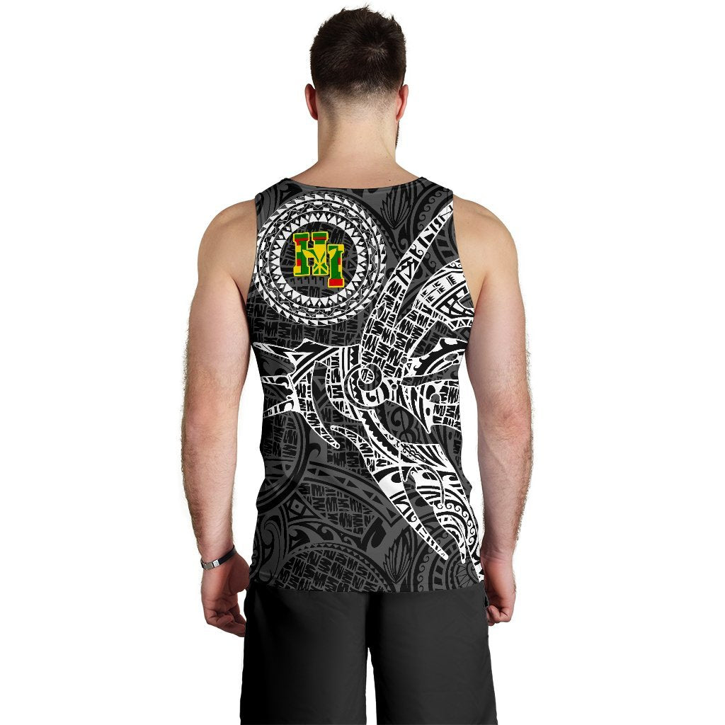 Hawaii Tank Top Polynesian Kanaka Map Hawaiian Men's Tank Top - Beige - TT Style - Polynesian Pride