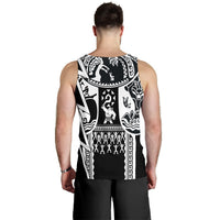 Polynesian Guinea Men's Tank Top - Moana Maui Tattoo With Coat Of Arm Guinea White - Polynesian Pride