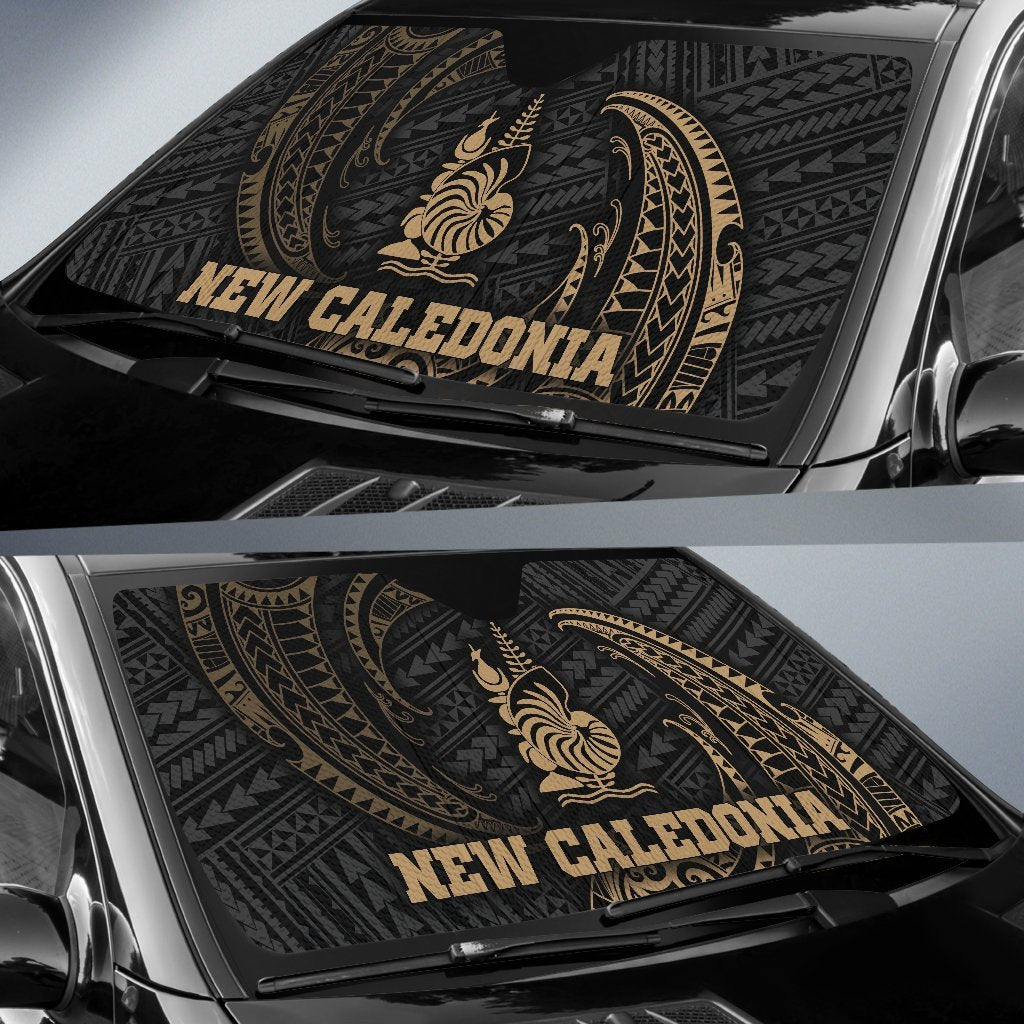 Polynesian New Caledonia Sun Shades - Gold Tribal Wave - Polynesian Pride
