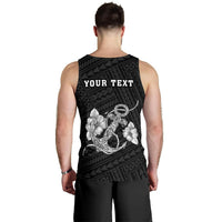 Hawaii Kakau Polynesian Anchor Personalized Men's Tank Top - White - Polynesian Pride