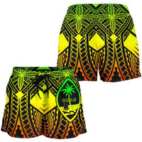 Guam Polynesian Women's Shorts - Guam Reggae Seal with Polynesian Tattoo - Polynesian Pride