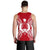 Pohnpei Polynesian Men Tank Top Map Red White - Polynesian Pride