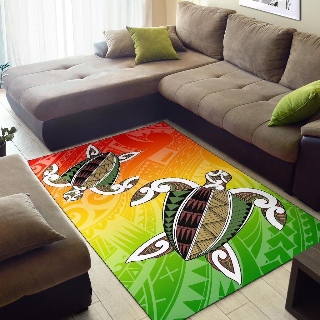Hawaii Turtle Kanaka Maoli Rug - Polynesian Pride