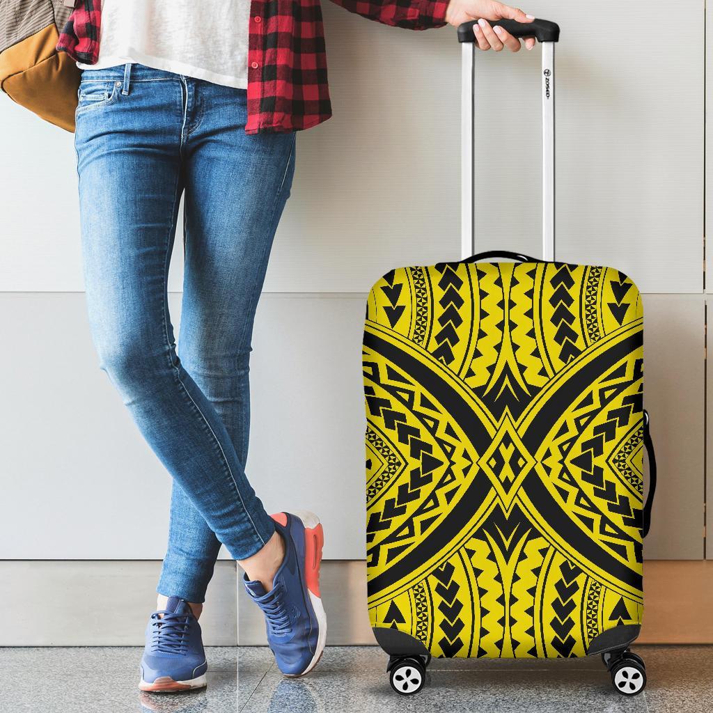 Polynesian Tradition Yellow Luggage Covers Yellow - Polynesian Pride