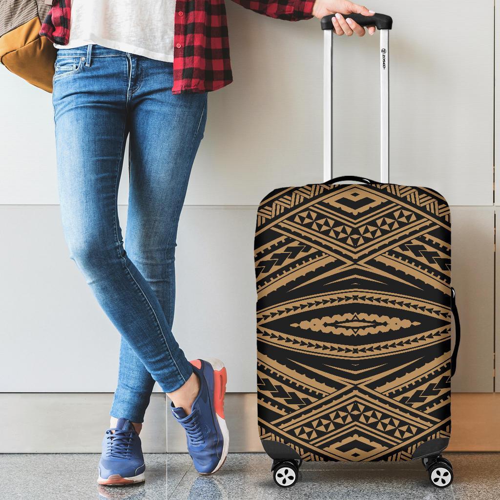 Polynesian Tatau Gold Luggage Covers Gold - Polynesian Pride