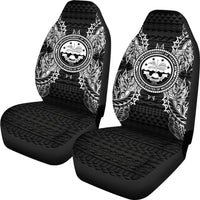 Federated States Of Micronesia Polynesia Car Seat Cover - F S M Seal Map Black - Polynesian Pride