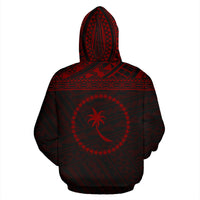 Federated States of Micronesia All Over Hoodie Chuuk Red Style - Polynesian Pride