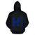 Polynesian Kakau Kanaka Map of Hawaii Hoodie Blue - Polynesian Pride