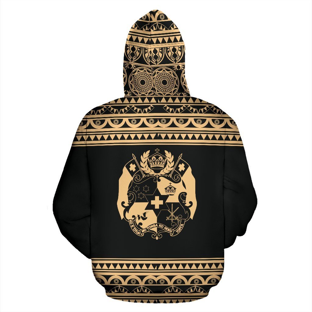 Tonga All Over Zip up Hoodie Polynesian Gold Version - Polynesian Pride