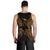 Papua New Guinea Polynesian Men Tank Top Map Gold - Polynesian Pride
