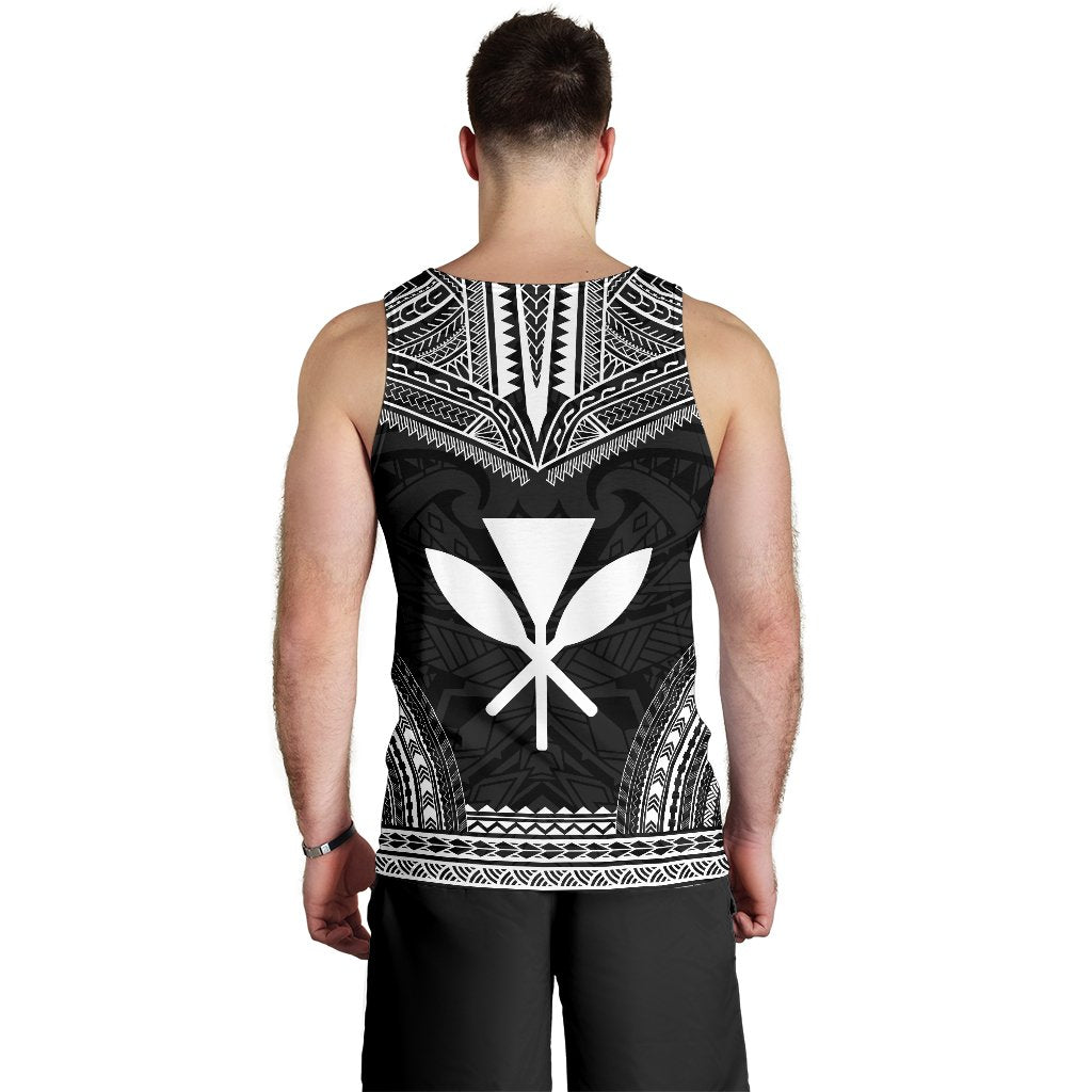 Kanaka Maoli Men's Tank Top - Polynesian Chief Black Version - Polynesian Pride
