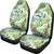 Hawaii Tropical Orange Orchids Strelitzia Monstera Car Seat Cover Universal Fit Green - Polynesian Pride