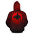 Papua New Guinea All Over Zip up Hoodie Lift up Red - Polynesian Pride