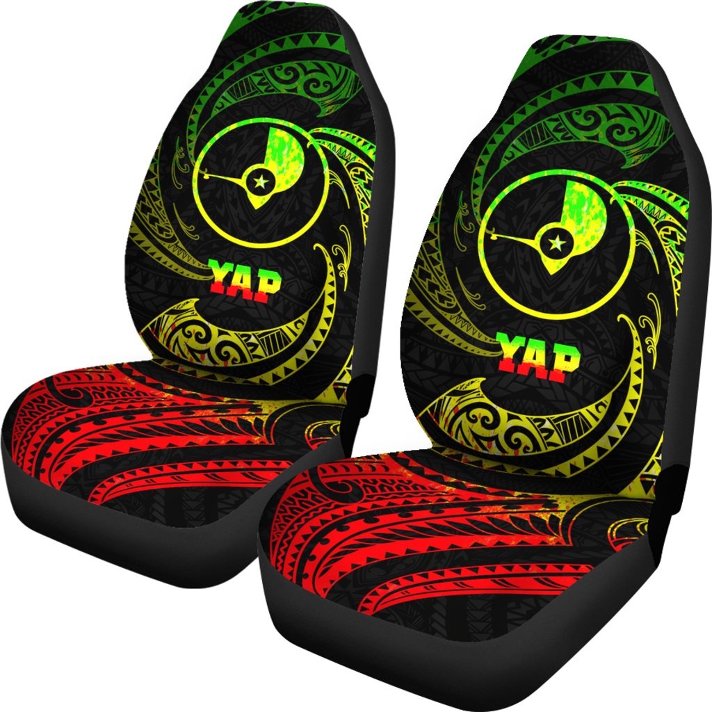 Yap Polynesian Car Seat Covers - Reggae Tribal Wave - Polynesian Pride