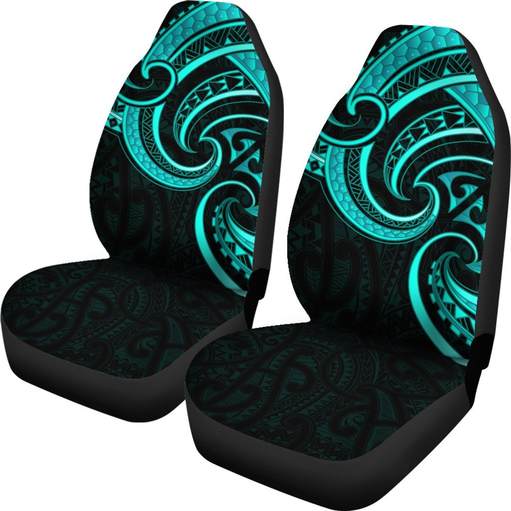 New Zealand Maori Mangopare Car Seat Covers Polynesian - Turquoise Universal Fit Turquoise - Polynesian Pride
