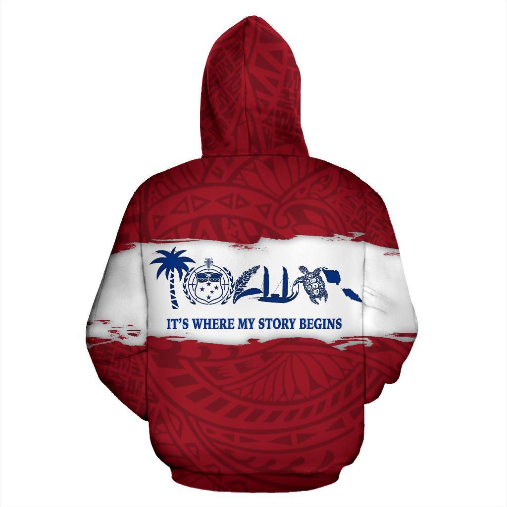 Samoa Hoodie Samoa Flag Its Where My Story Begins - Polynesian Pride