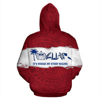 Samoa Hoodie Samoa Flag Its Where My Story Begins - Polynesian Pride