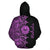 Tahiti Polynesian Hoodie Tahiti Flag Heartbeat Pattern Purple Version TH0 - Polynesian Pride