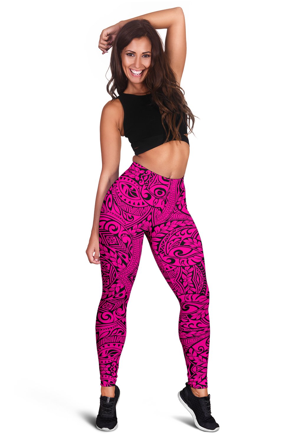 Polynesian Culture Pink Hawaii Women's Leggings AH - Polynesian Pride