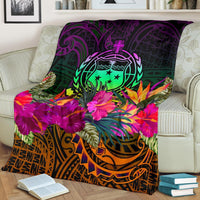 Samoa Premium Blanket - Summer Hibiscus - Polynesian Pride